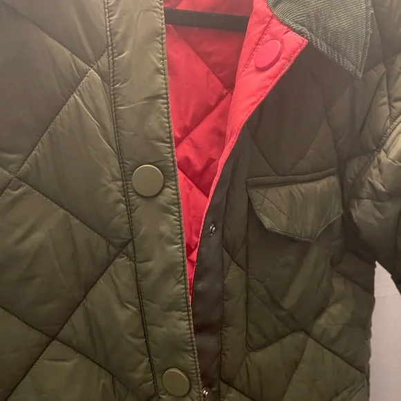 NVLT Quilted Long Green Coat - Picture 7 of 14